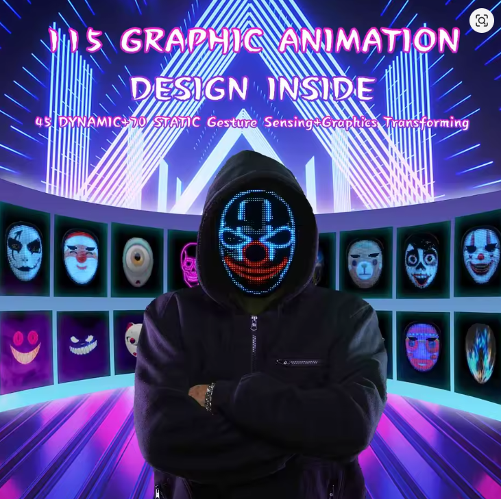 MASCHERA HALLOWEEN LED